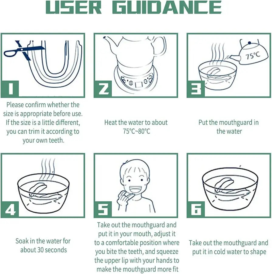 1Pc 3D Teeth Pattern Boxing Mouth Guard Perfect Fit Adults with Case Mouth Guard Suitable for Sanda Boxing and All Ball Sports