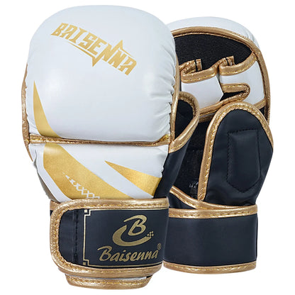 Professional MMA Boxing Gloves Half Finger Sandbag Karate Muay Thai Training Gloves PU Adult Kids Thickened Boxing Equipment